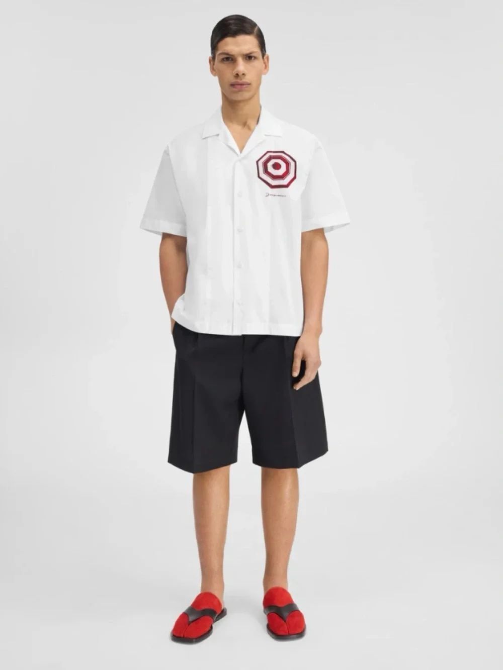 Jacquemus Cotton Printed Bowling Shirt size 54/us size 44